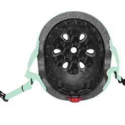 Casco Bambini 48-53cm Verde con Luci LED Posteriori Monopattino Bici