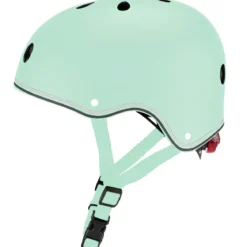 Casco Bambini 48-53cm Verde con Luci LED Posteriori Monopattino Bici