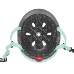 Casco Bici Bambini Regolabile Verde Pastello XXS-XS 48-51 cm con LED