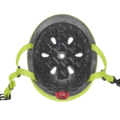 Casco Bici per Bambini Regolabile Verde Lime XXS-XS 48-51 cm con LED