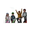 Casco da Bici Bambino Rosso Nero Dino Bike Bimbo Bicicletta Pattini Monopattino