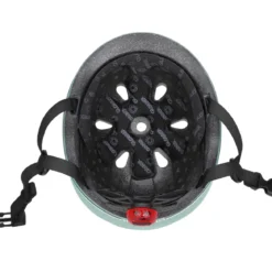 Casco per Bambini 45-51cm Verde Salvia LED Posteriori Monopattino