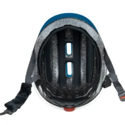 Casco per Bambini S/M Ø 51-55 cm Monopattino Bici Blu Petrolio con LED