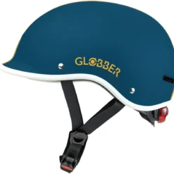 Casco per Bambini S/M Ø 51-55 cm Monopattino Bici Blu Petrolio con LED