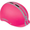 Casco per Bambini S/M Ø 51-55 cm per Monopattino Bici Fucsia con LED