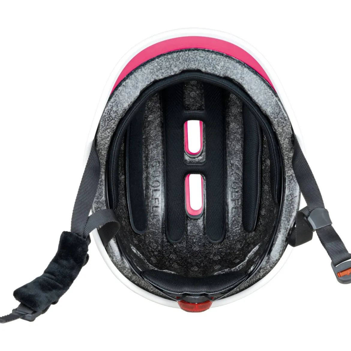 Casco per Bambini S/M Ø 51-55 cm per Monopattino Bici Fucsia con LED