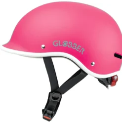 Casco per Bambini S/M Ø 51-55 cm per Monopattino Bici Fucsia con LED