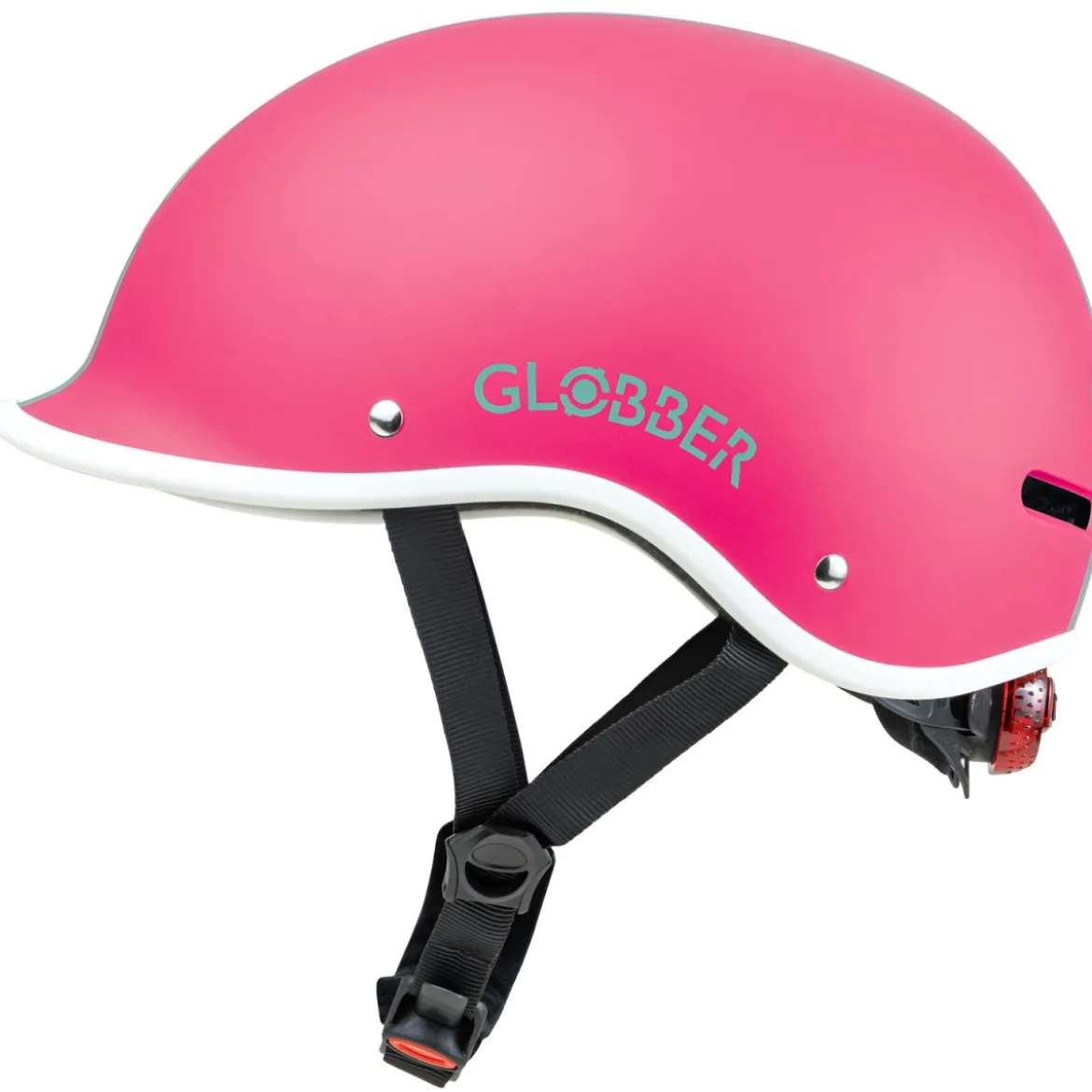 Casco per Bambini S/M Ø 51-55 cm per Monopattino Bici Fucsia con LED