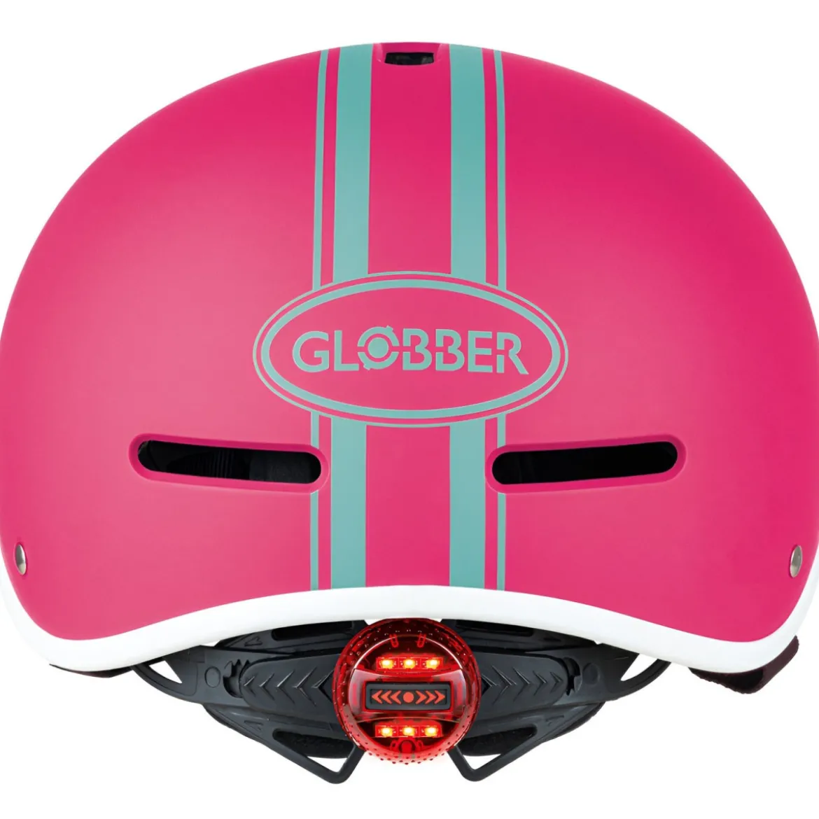 Casco per Bambini S/M Ø 51-55 cm per Monopattino Bici Fucsia con LED