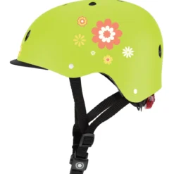 Casco per Bambini XS-S Ø 48-53 cm Chiusura Magnetica Verde Floreale