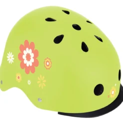 Casco per Bambini XS-S Ø 48-53 cm Chiusura Magnetica Verde Floreale