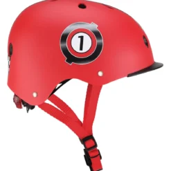 Casco per Bambini XS-S Ø 48-53 cm Chiusura Magnetica Rosso da Corsa