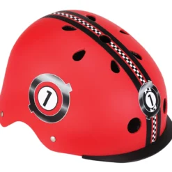 Casco per Bambini XS-S Ø 48-53 cm Chiusura Magnetica Rosso da Corsa