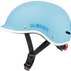 Casco Protettivo Bambini XS/S Ø 47-51cm Blu Pastello LED Posteriore