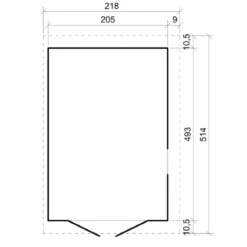 Casetta Addossata da Giardino in Legno Chiusa 2x5 m Finestre 10 m2