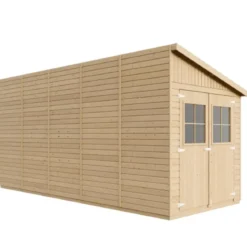 Casetta Addossata da Giardino in Legno Chiusa 2x5 m Finestre 10 m2