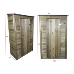 Casetta Armadio in Legno con Pavimento Mobile Ripostiglio da Giardino Attrezzi