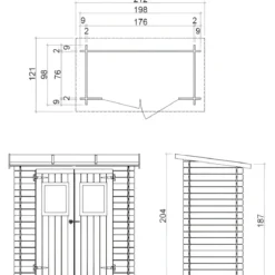 Casetta Armadio in Legno 2X1 con Pavimento Rimessa Attrezzi da Terrazzo Giardino