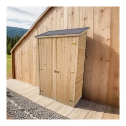 Casetta Armadio 120x60 in Legno per Attrezzi Giardino con Ripiani
