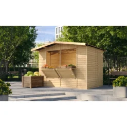 Casetta Chiosco in Legno 3x2 a Pannelli 17 mm Bar da Spiaggia Giardino