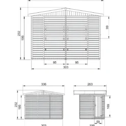 Casetta Chiosco in Legno 3x2 a Pannelli 17 mm Bar da Spiaggia Giardino