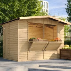 Casetta Chiosco in Legno 3x2 a Pannelli 17 mm Bar da Spiaggia Giardino
