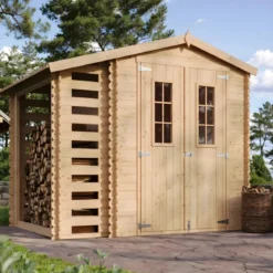 Casetta con Legnaia 272x206x218 cm Box in Legno