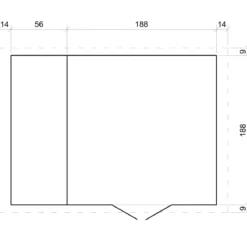 Casetta con Legnaia 272x206x218 cm Box in Legno