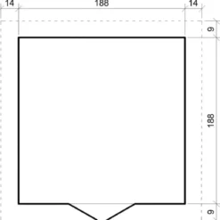 Casetta da Esterno in Legno 2x2 m Porta Finestrata Deposito Pavimento