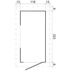 Casetta da Giardino a Parete in Legno 144x239 cm 19 mm
