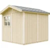 Casetta da Giardino in Legno Grezzo 236x250 cm 6 m2 Box con Pavimento