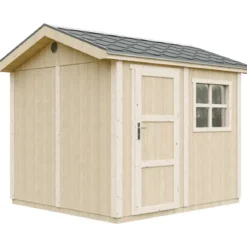 Casetta da Giardino in Legno Grezzo 236x250 cm 6 m2 Box con Pavimento