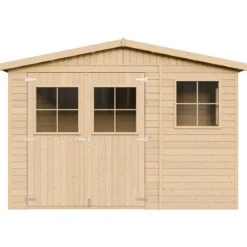 Casetta da Giardino in Legno Grezzo 3x2 m 6 m2 Box Deposito Attrezzi