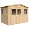 Casetta da Giardino in Legno Grezzo 3x2 m 6 m2 Box con Pavimento