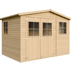 Casetta da Giardino in Legno Grezzo 3x2 m 6 m2 Box con Pavimento