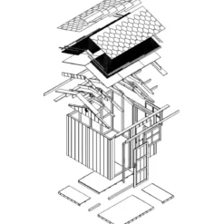 Casetta da Giardino in Legno Grigio Chiaro 236x250 cm 6 m2 Pavimento