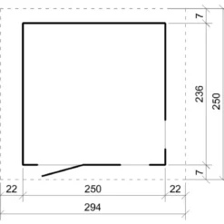 Casetta da Giardino in Legno Marrone 236x250 cm 6 m2 con Pavimento