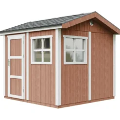 Casetta da Giardino in Legno Rosso Sequoia 236x250 cm 6 m2 Pavimento