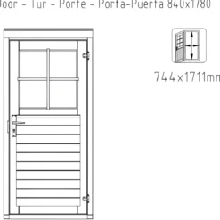 Casetta da Giardino in Legno 138x158 cm 28 mm Blockhouse