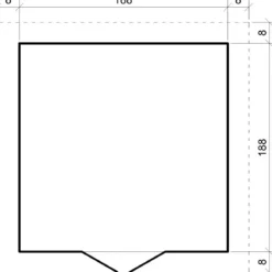Casetta da Giardino in Legno 2x2 19 mm Pavimento Porta con Serratura