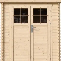 Casetta da Giardino in Legno 2x2 19 mm Pavimento Porta con Serratura