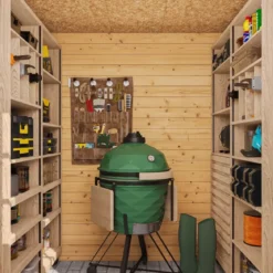 Casetta da Giardino in Legno 2x2 19 mm Pavimento Porta con Serratura
