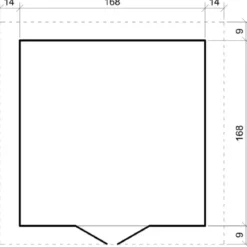 Casetta da Giardino in Legno 180x180 Tetto OSB Doppia Porta 19 mm