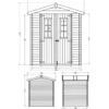 Casetta da Giardino in Legno 180x180 con Pavimento Doppia Porta 19 mm