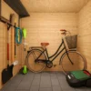 Casetta da Giardino in Legno 235x130 Pavimento Porte Finestrate 19 mm