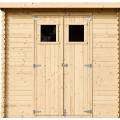 Casetta da Giardino in Legno 235x130 Pavimento Porte Finestrate 19 mm