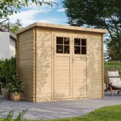Casetta da Giardino in Legno 235x130 Porta con Serratura 19 mm