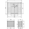 Casetta da Giardino in Legno 235x130 Pavimento Porta con Serratura