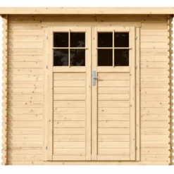 Casetta da Giardino in Legno 235x130 Pavimento Porta con Serratura