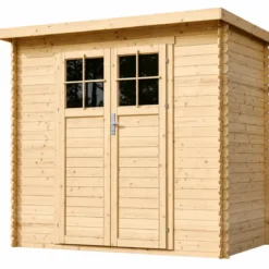 Casetta da Giardino in Legno 235x130 Pavimento Porta con Serratura